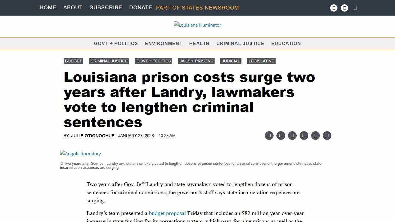 Louisiana prison costs surge two years after Landry, lawmakers vote to lengthen criminal sentences • Louisiana Illuminator